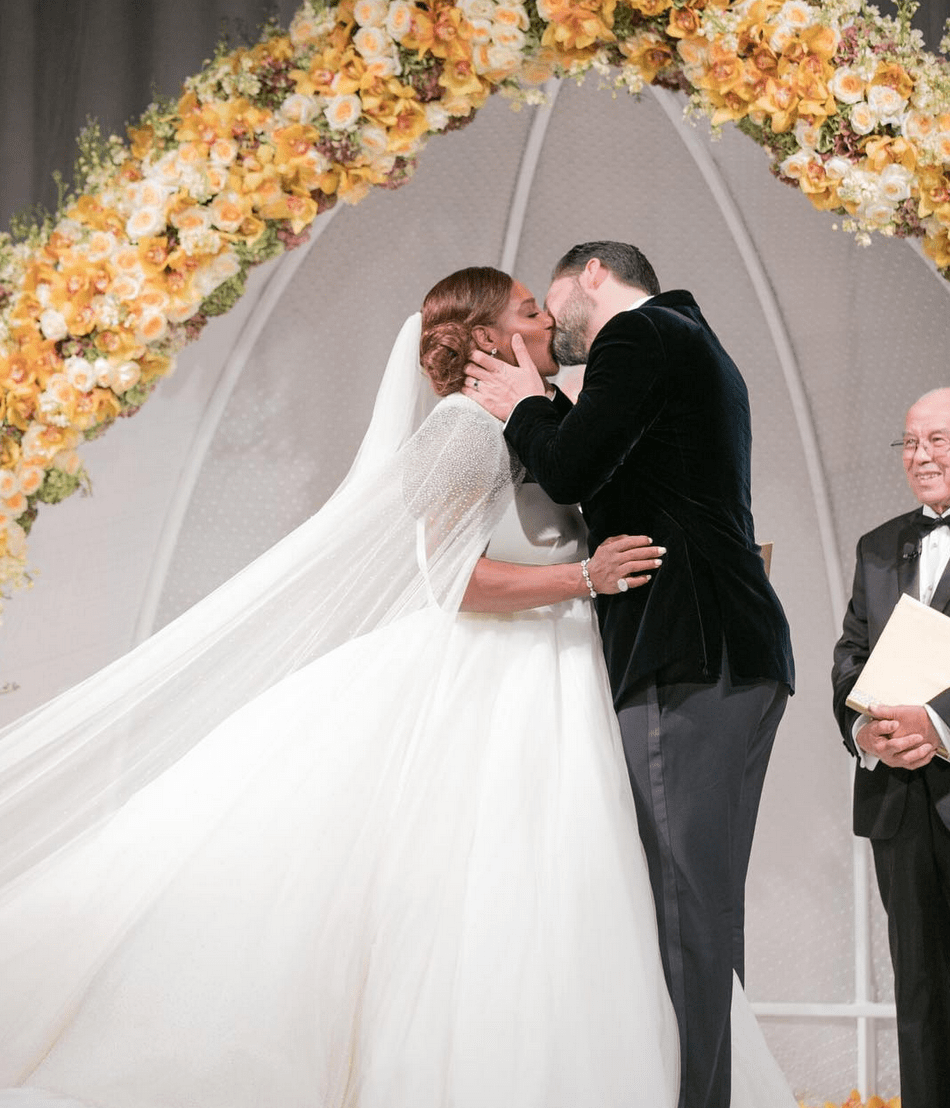 Serena Williams Walked The Aisle In A Sparkling Gown With Her Baby Girl And  We've Got The Pics