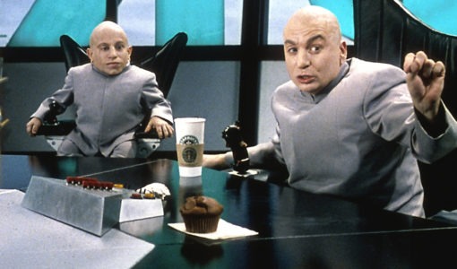 Verne Troyer as Mini-Me, Mike Myers as Dr. Evil