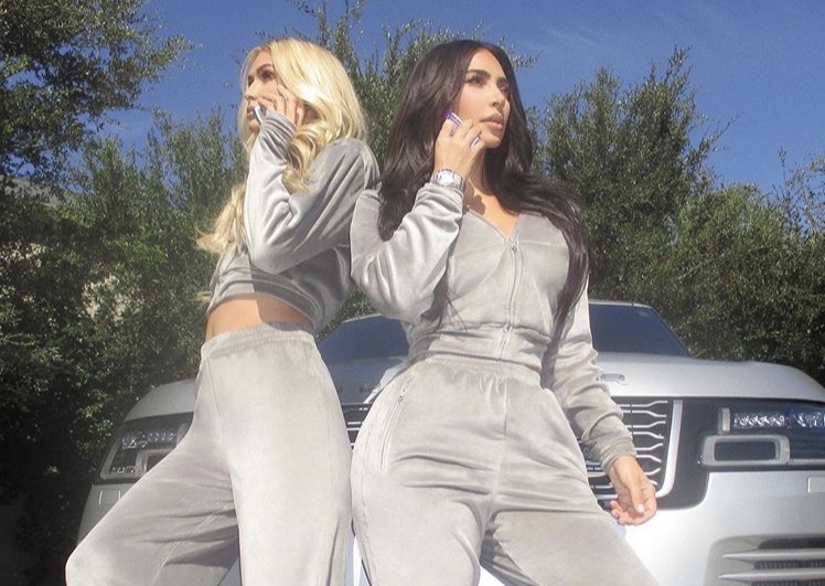 Kim Kardashian and Paris Hilton Announce Skims Velour Tracksuits